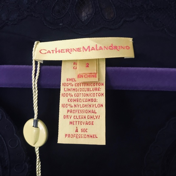 NWT Catherine Malandrino Scalloped Blouse - Picture 3 of 5